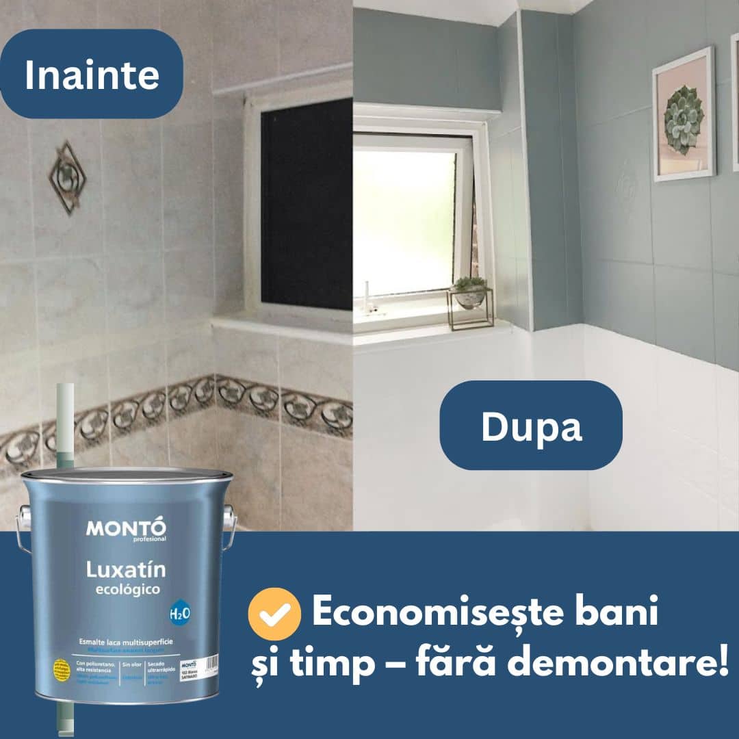 Vopsea Pentru Faianță Monto 750ml – Ecologică, Aderență Maximă pe Ceramică, Gresie, Metal, Gips-Carton | Rezistență și Culoare Intensă