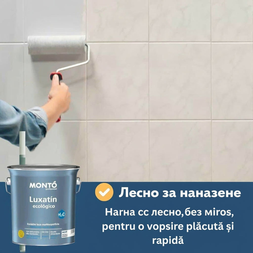 Monto Tile Paint 750ml – Ecological, Maximum Adhesion on Ceramics, Tiles, Metal, Plasterboard | Durability and Intense Color