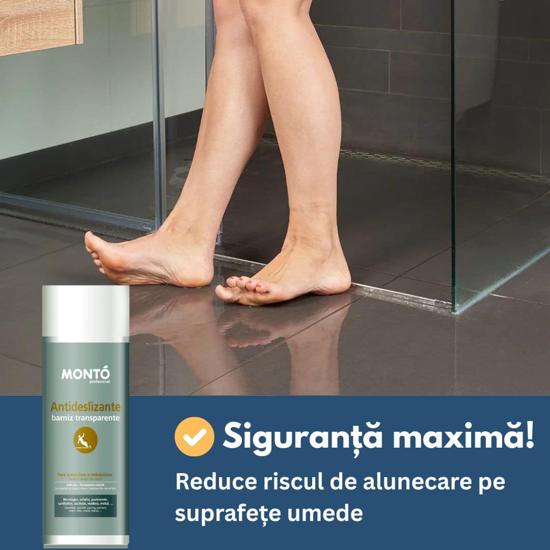 Monto Spray 400ml – Антихлъзгаща защита за камък, плочки и стъпала, за вътрешна и външна употреба.
