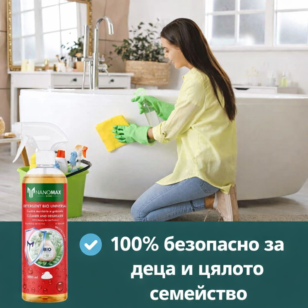 Detergent BIO Piatră Pavaj Sticlă Plastic Curățare Pete - Nanomax