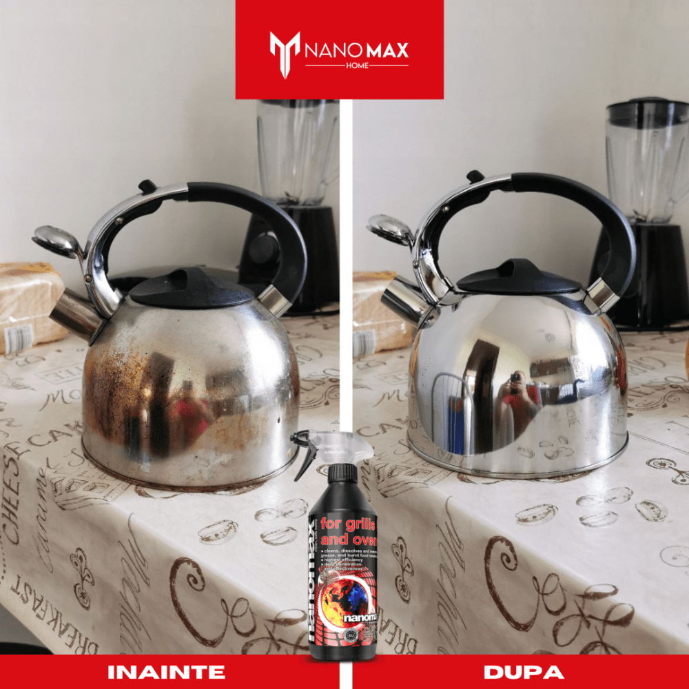 Stove Soot and Grease Detergent, Professional Solution for cleaning stoves, ovens, grills of oil stains on pavement and stone, Nanomax