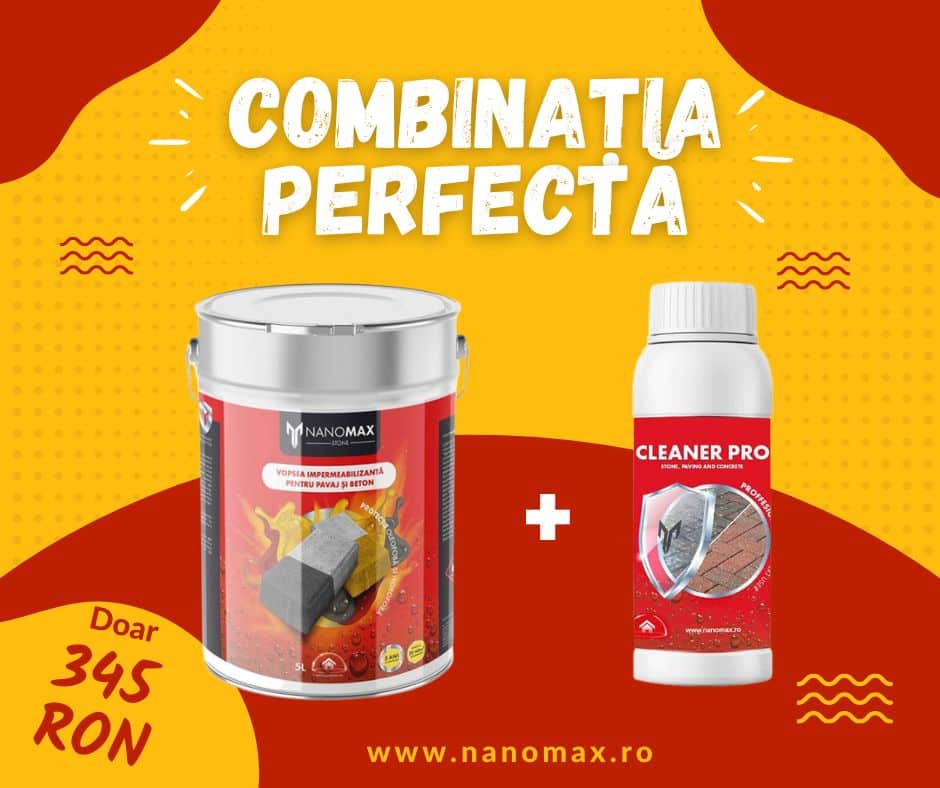 COMBO VOPSEA PAVAJ, BETON 5L + DETERGENT CURATARE PAVAJ, BETON, PIATRA 1L NANOMAX