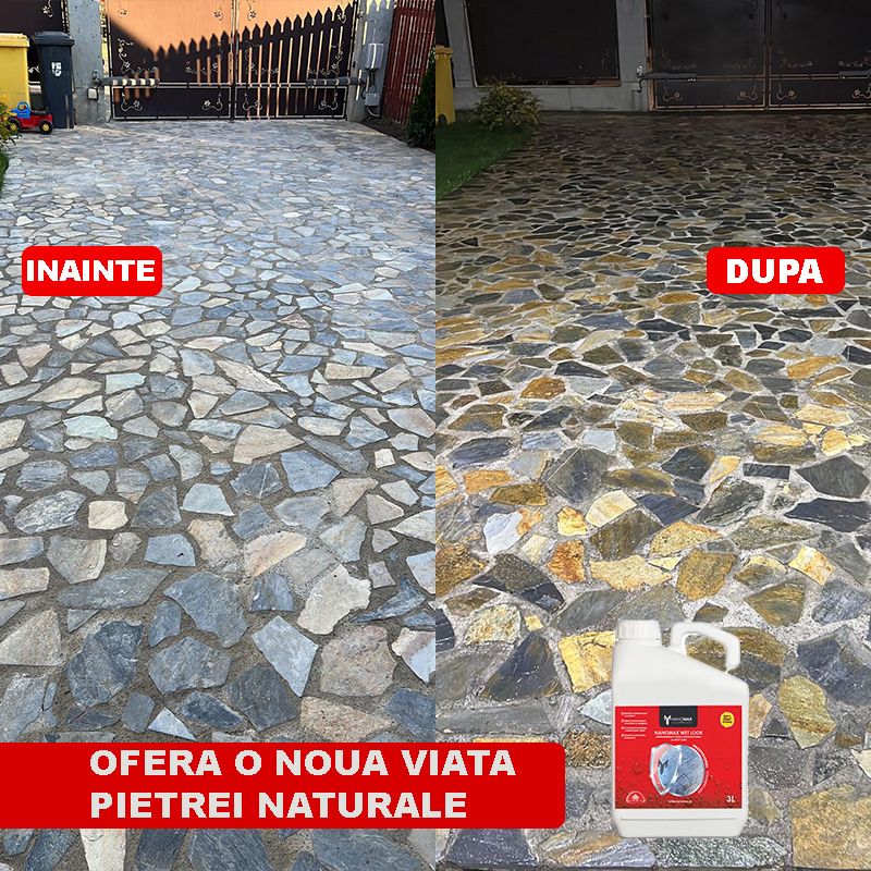 Средство за ефект „мокро камъче“ за естествен камък, гранит и травертин NanoMax 3L - Интензивна защита и трайност на блясъка