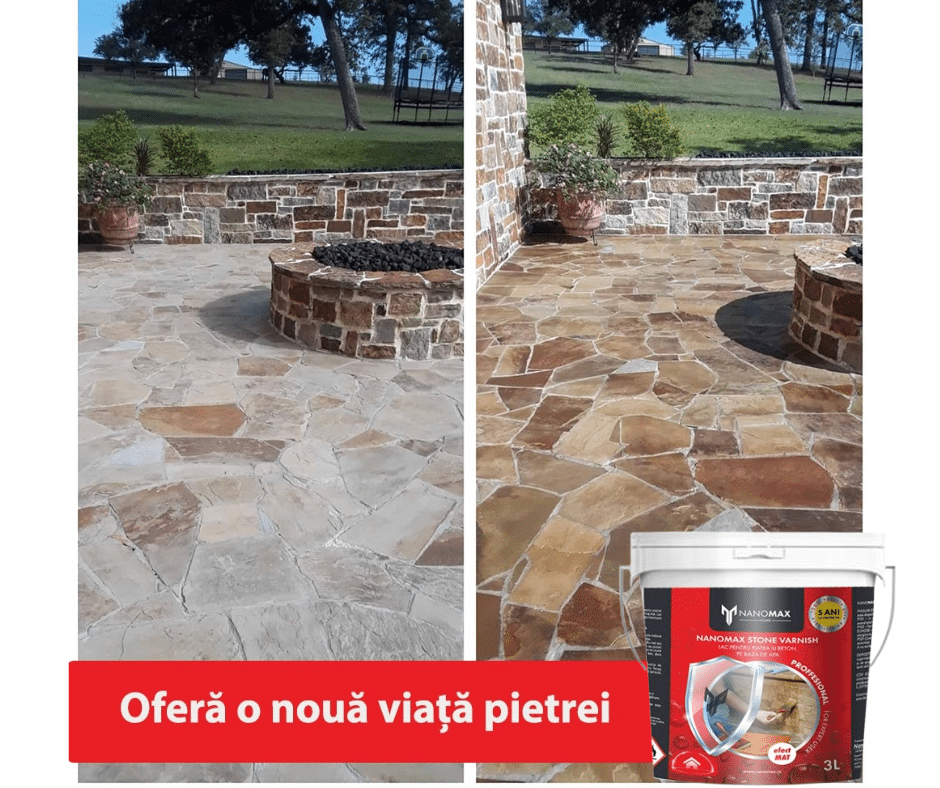 Лак за бетон и камък, матов ефект, водоустойчив, нанозащита, NANOMAX