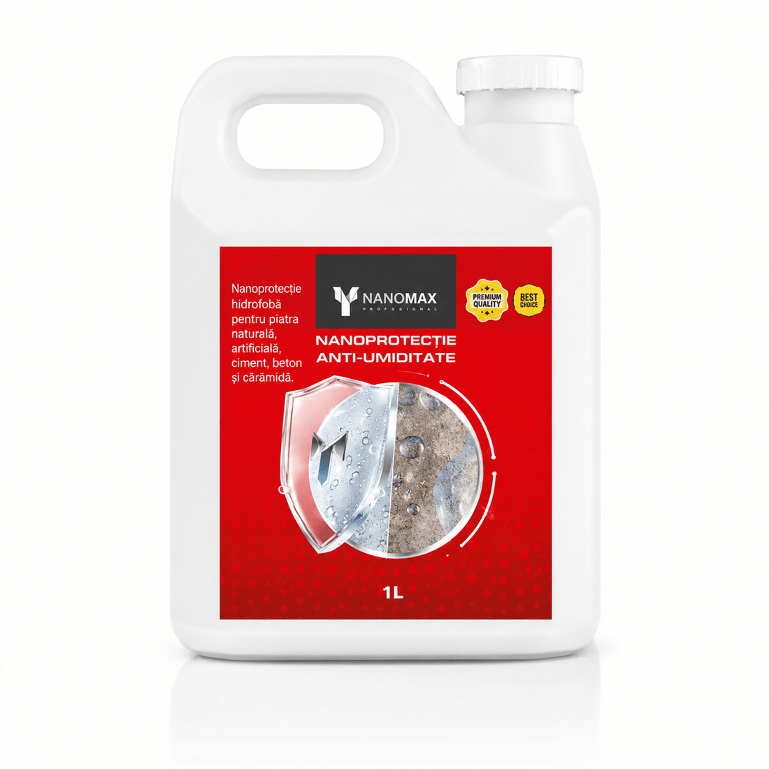 NanoMax ROCK PRO 3L – Víz- és olajtaszító, vízbázisú védelem kő, térkő, beton, fa és textil számára