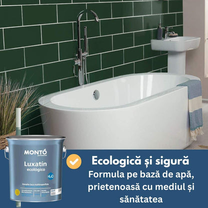 Monto Tile Paint 750ml – Ecological, Maximum Adhesion on Ceramics, Tiles, Metal, Plasterboard | Durability and Intense Color