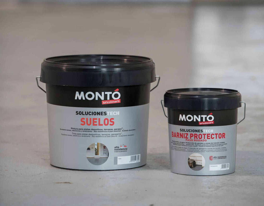 MONTO PREMIUM GARAGE KIT – ACRYLIC PAINT AND SEALANTER for Concrete Floors, Garages and Heavy Traffic, mechanical and chemical resistance, Monto, 4L