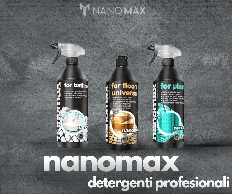 GENERAL CLEANING KIT, 3 PROFESSIONAL NANO DETERGENTS FOR THE HOUSE INTERIOR-EXTERIOR 1L