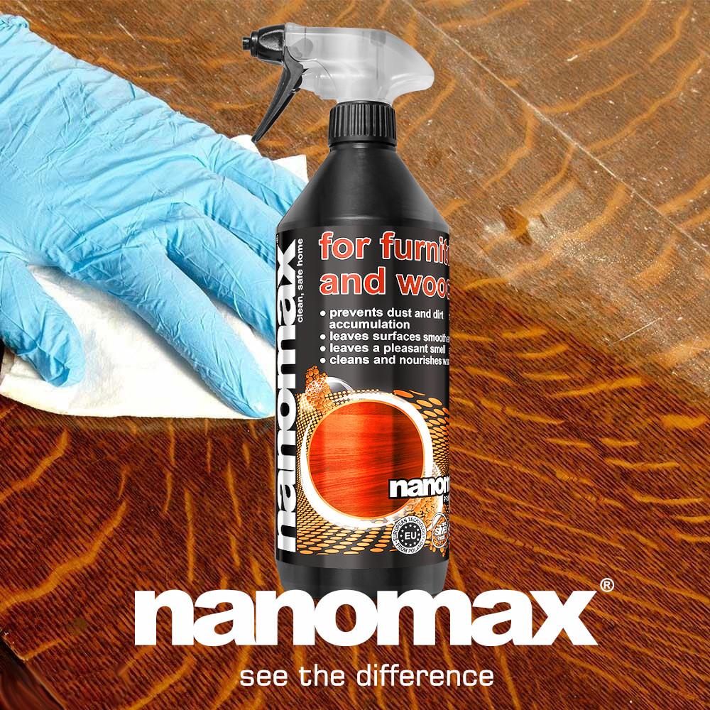 Professional detergent for cleaning wood and wooden furniture, Nanomax