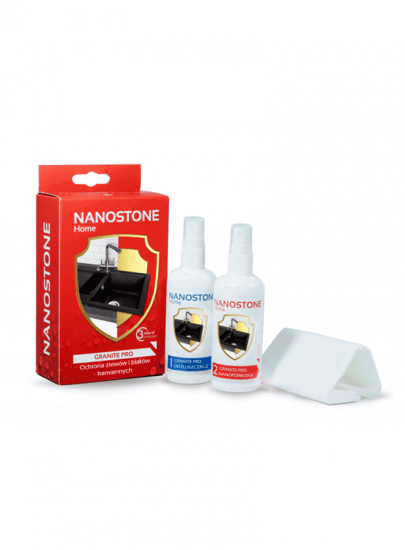 Nano protection for window sills and countertops made of natural stone, granite, travertine, NanoMax waterproofing