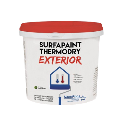 Vopsea Termoizolantă Exterior, Nano SurfaPaint ThermoDry, Alba, 10L