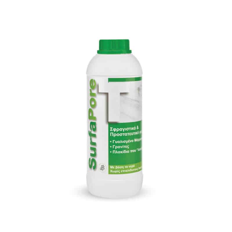 Waterproofing agent for glossy surfaces, Granite, Marble, Travertine, Sandstone, oil and water stain protection, SurfaPore T, NanoPhos 1L