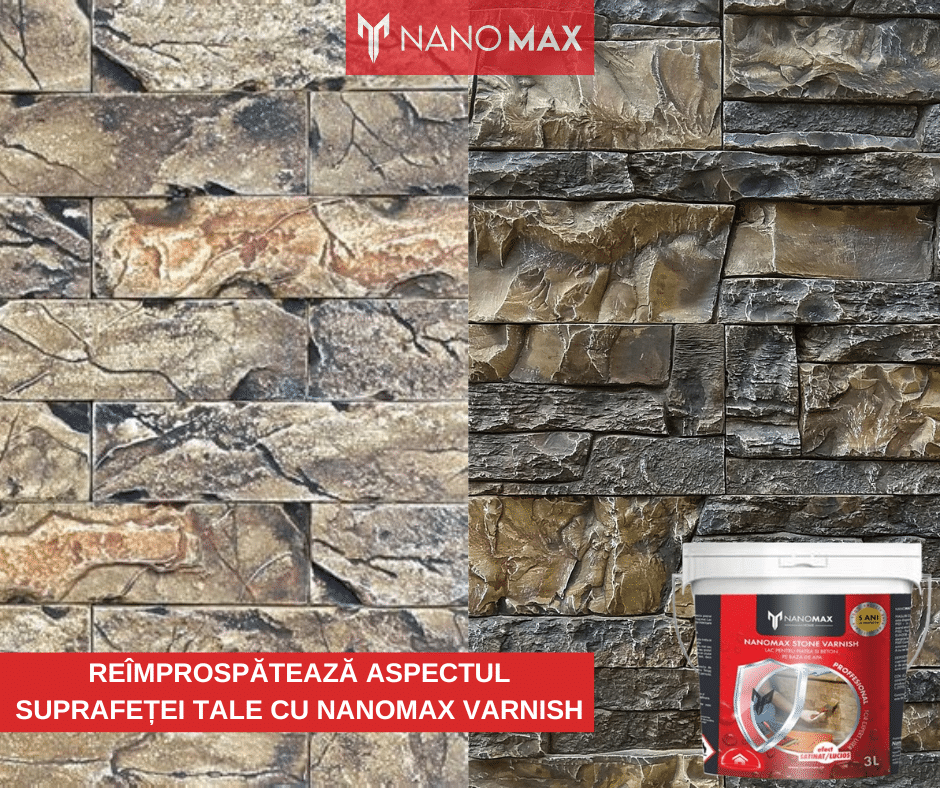Stone / Concrete / Sandstone Varnish, Nano Waterproofing, Glossy/Satin Effect, NANOMAX