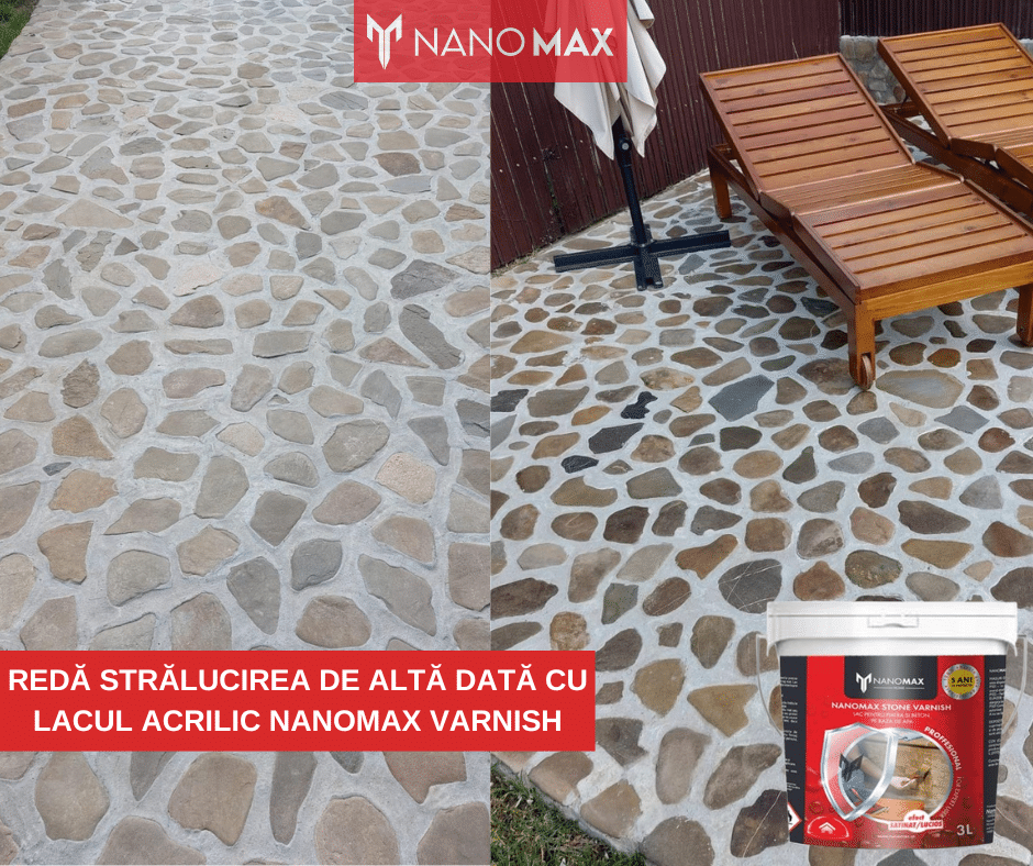 Stone / Concrete / Sandstone Varnish, Nano Waterproofing, Glossy/Satin Effect, NANOMAX
