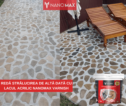 Stone / Concrete / Sandstone Varnish, Nano Waterproofing, Glossy/Satin Effect, NANOMAX