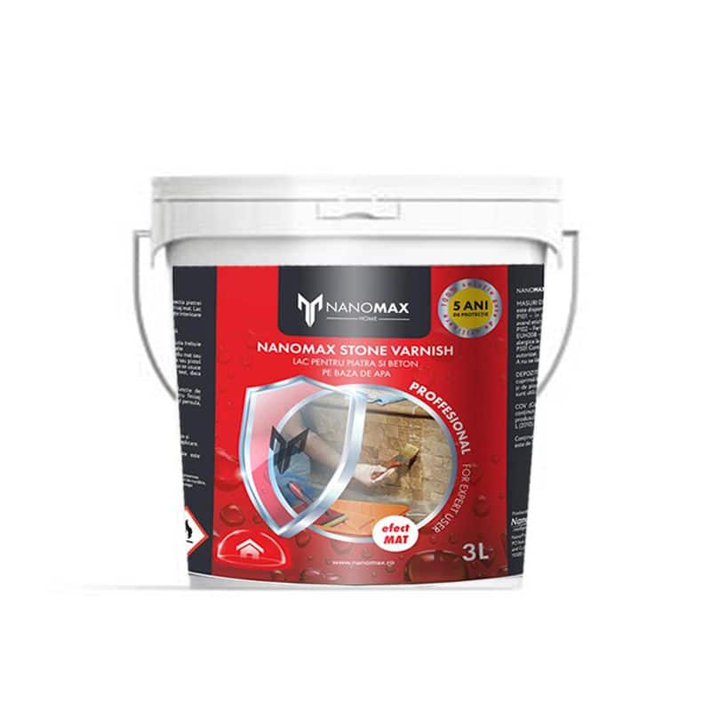 Concrete and Stone Varnish, Matte Effect, Nano Protection Waterproofing, NANOMAX